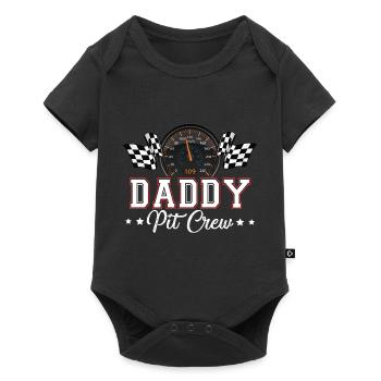 Race Car Birthday Racing Family Daddy Pit Crew - Baby Premium short-sleeve bodysuit - black - Front