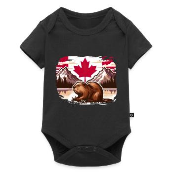 Canada Bieber 4 - Baby Premium short-sleeve bodysuit - black - Front
