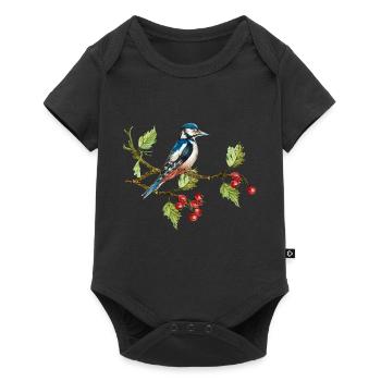 Colorful bird - Baby Premium short-sleeve bodysuit - black - Front