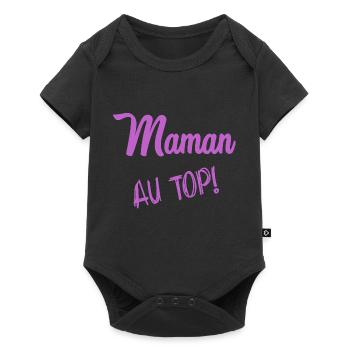 MAMAN. FÊTE DES MÈRES - Body à manches courtes Premium Bébé - noir - Devant