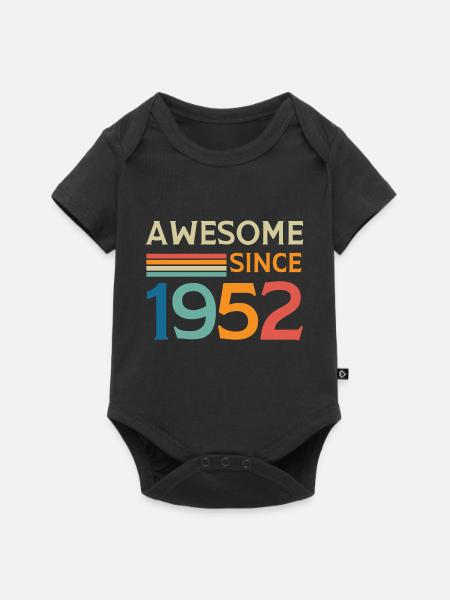 Großartig seit 1952 - Baby Premium Kurzarmbody - Schwarz