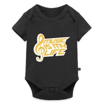 Music Is My Life Party Club Concert Love Saying - Baby Premium short-sleeve bodysuit - black - Front