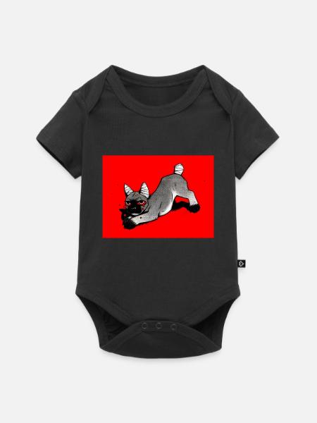 Frensh Dog - Baby Premium Kurzarmbody - Schwarz