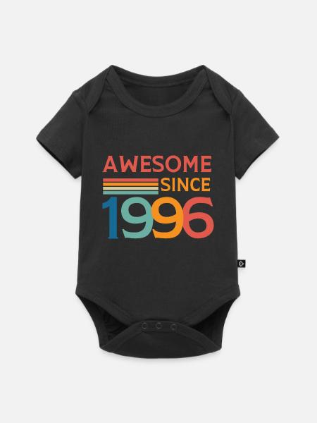 Großartig seit 1996 - Baby Premium Kurzarmbody - Schwarz