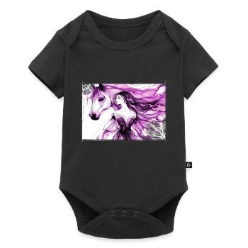 Flowers Women girl fashion design art female style - Baby Premium short-sleeve bodysuit - black - Front