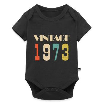 1974 Vintage Édition limitée Cadeau - Body à manches courtes Premium Bébé - noir - Devant