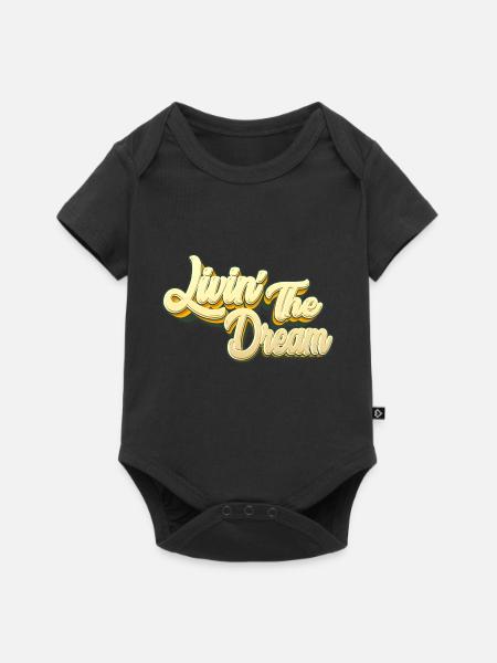 Den Traum leben - Baby Premium Kurzarmbody - Schwarz