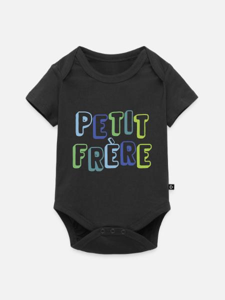 Kleiner Bruder, Geburt, Schwangerschaft - Baby Premium Kurzarmbody - Schwarz