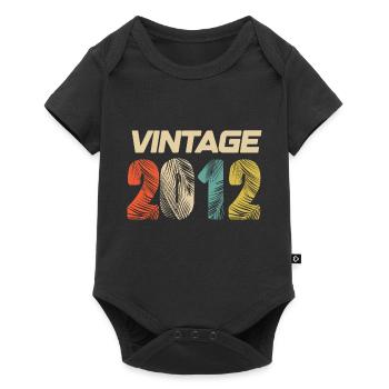 Jahrgang 2012 Retro - Bestseller - Baby Premium Kurzarmbody - Schwarz - Vorne