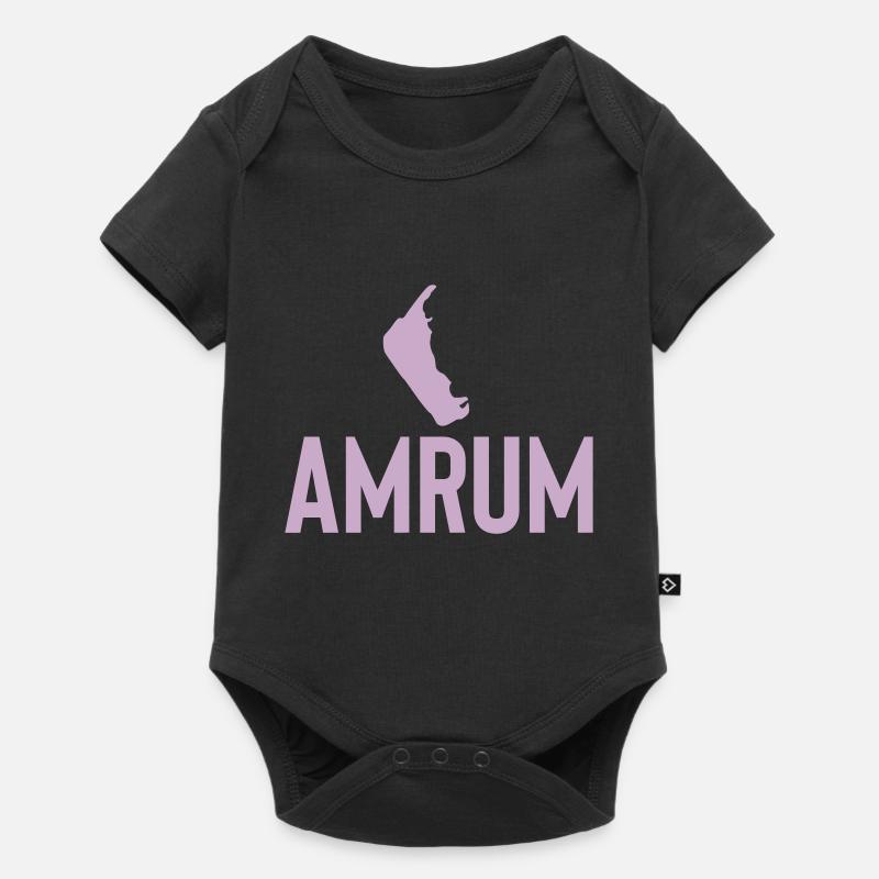Amrum, Insel, Urlaub - Baby Premium Kurzarmbody - Schwarz