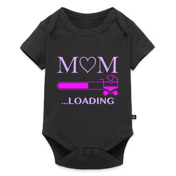 maman chargement - Body à manches courtes Premium Bébé - noir - Devant
