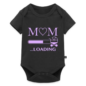 maman chargement - Body à manches courtes Premium Bébé - noir - Devant