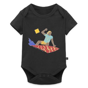 Surfer-Labyrinth - Baby Premium Kurzarmbody - Schwarz - Vorne