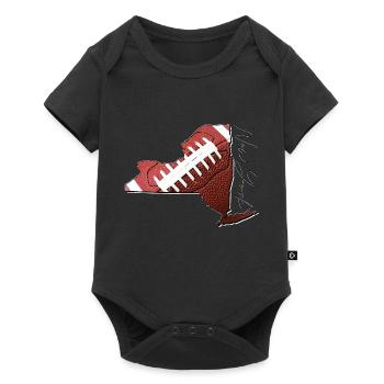 New York (USA) | echter Football | Landkarte Scpt - Baby Premium Kurzarmbody - Schwarz - Vorne