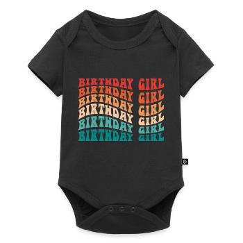 Fille d’anniversaire pour les tout-petits filles Mignon Groovy - Body à manches courtes Premium Bébé - noir - Devant