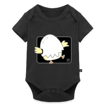 Vogel koreanisch - japanischer Stil 01 - Baby Premium Kurzarmbody - Schwarz - Vorne