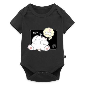 Hund koreanisch - japanischer Stil 11 - Baby Premium Kurzarmbody - Schwarz - Vorne