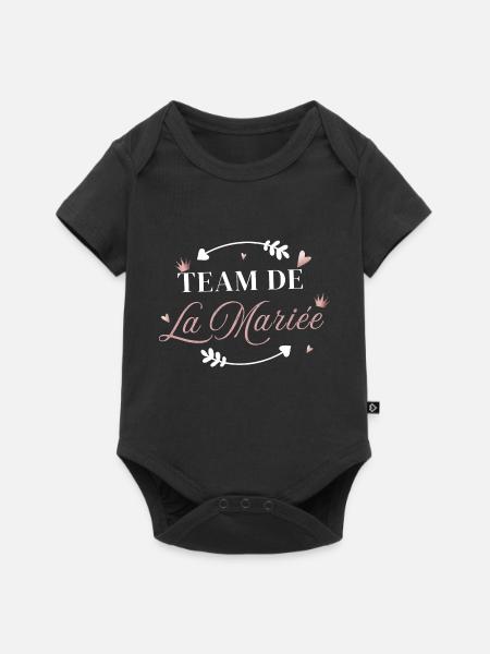 Pink Arrow Brautteam - Baby Premium Kurzarmbody - Schwarz