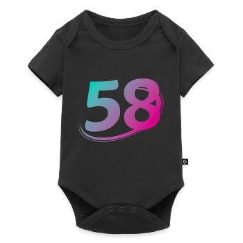 Number 58 multicolor - Baby Premium short-sleeve bodysuit - black - Front