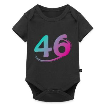 Number 46 multicolor - Baby Premium short-sleeve bodysuit - black - Front