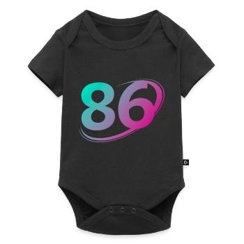 Number 86 multicolor - Baby Premium short-sleeve bodysuit - black - Front