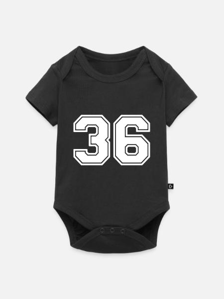 36 - Baby Premium Kurzarmbody - Schwarz