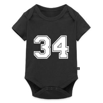 34 - Baby Premium Kurzarmbody - Schwarz - Vorne
