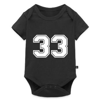33 - Baby Premium Kurzarmbody - Schwarz - Vorne