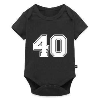 Numéro 40 - Body à manches courtes Premium Bébé - noir - Devant