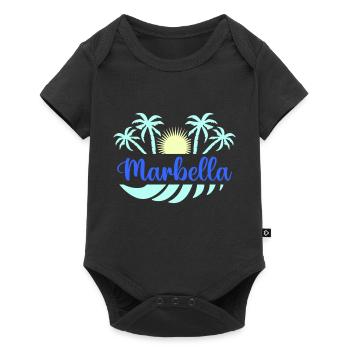 Marbella - Baby Premium short-sleeve bodysuit - black - Front