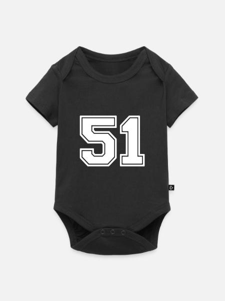 51 - Baby Premium Kurzarmbody - Schwarz