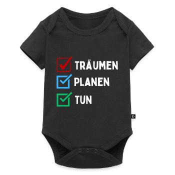 Plan de rêve faire liste de contrôle conception coloré rouge bleu - Body à manches courtes Premium Bébé - noir - Devant