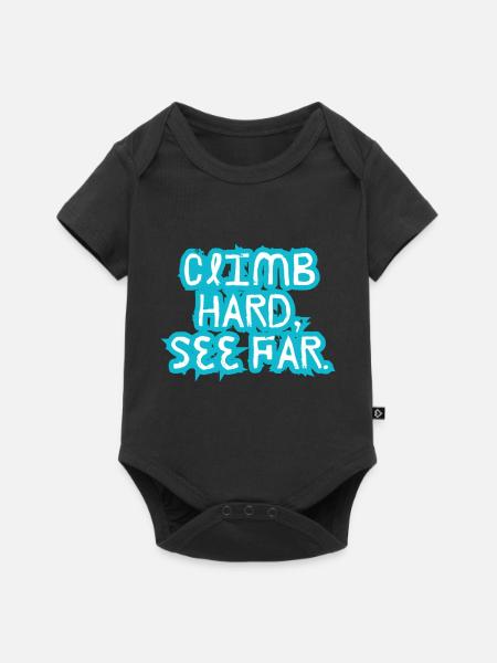 Hart klettern, weit sehen. - Baby Premium Kurzarmbody - Schwarz