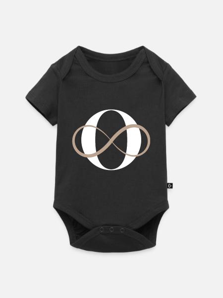 Unendlicher Buchstabe O - Baby Premium Kurzarmbody - Schwarz