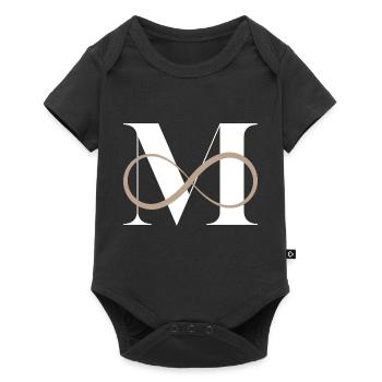 Infinite letter m - Baby Premium short-sleeve bodysuit - black - Front