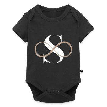 Lettre s infinie - Body à manches courtes Premium Bébé - noir - Devant