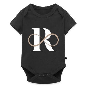 Infinite letter r - Baby Premium short-sleeve bodysuit - black - Front