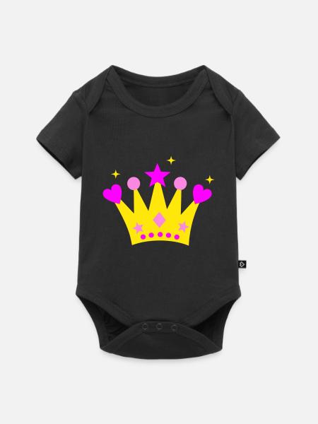 Krone - Baby Premium Kurzarmbody - Schwarz