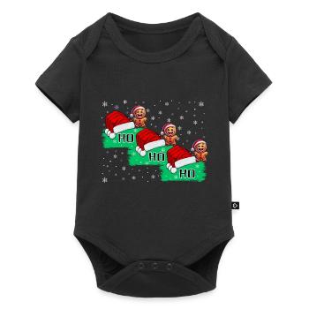 Ho Ho Ho Lebkuchenmännchen - Baby Premium Kurzarmbody - Schwarz - Vorne