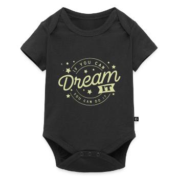 Dream It Citations Positives Citation Amour Mignon - Body à manches courtes Premium Bébé - noir - Devant