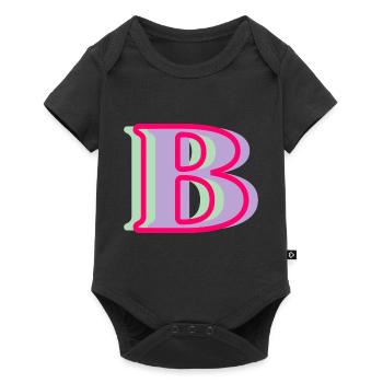 Multicoloured letter b - original gift idea - Baby Premium short-sleeve bodysuit - black - Front