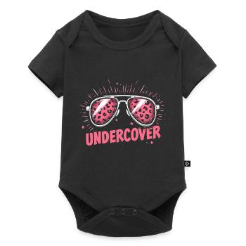Lunettes de soleil drôles et costume de discours infiltré - Body à manches courtes Premium Bébé - noir - Devant