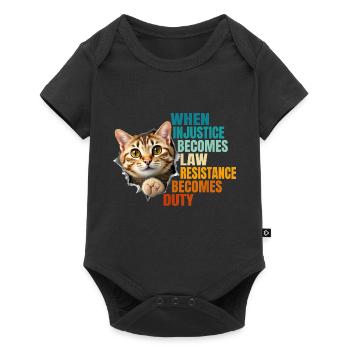 When Injustice Becomes Law Resistance Becomes Duty - Body à manches courtes Premium Bébé - noir - Devant