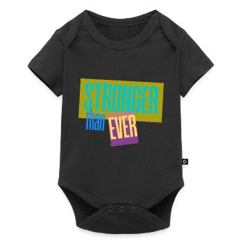 Stronger than ever - Baby Premium Kurzarmbody - Schwarz - Vorne