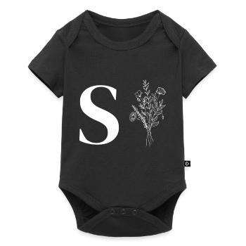 Minimalist flowers - Baby Premium short-sleeve bodysuit - black - Front