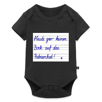 Today I don't feel like patriarchy at all - Baby Premium short-sleeve bodysuit - black - Front