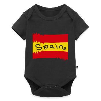 Spanien - Baby Premium Kurzarmbody - Schwarz - Vorne