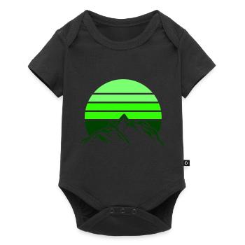 mountains mountains mountains - Baby Premium short-sleeve bodysuit - black - Front