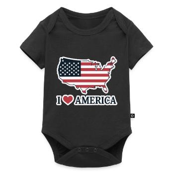 J’AIME L’AMÉRIQUE - Body à manches courtes Premium Bébé - noir - Devant