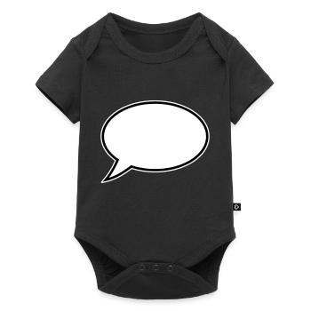 Conception de bulles de dialogue - Body à manches courtes Premium Bébé - noir - Devant